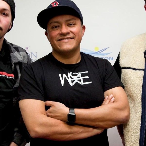 Marlon Orozco and two friends smiling